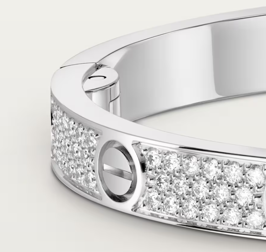 [Glow Jewelry]NEW-LOVE-4.8MM-Width Diamond-Studded Bracelet