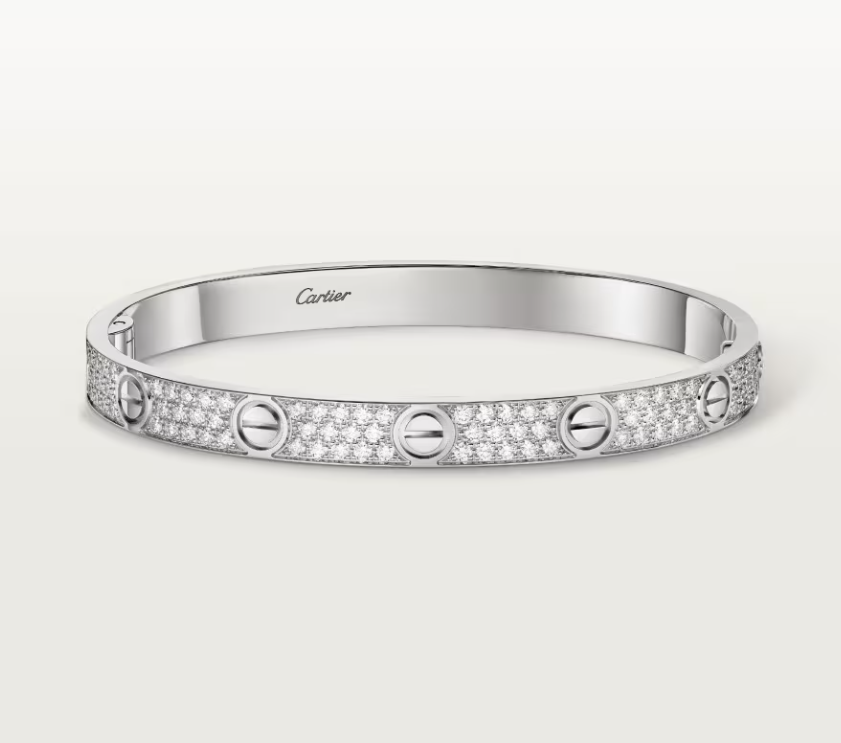[Glow Jewelry]NEW-LOVE-6.1MM-Width Diamond-Studded Bracelet
