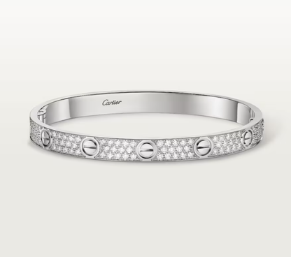 [Glow Jewelry]NEW-LOVE-6.1MM-Width Diamond-Studded Bracelet