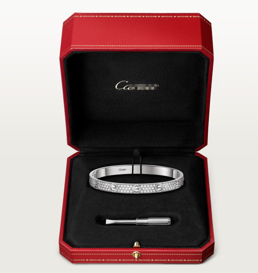 [Glow Jewelry]NEW-LOVE-6.1MM-Width Diamond-Studded Bracelet