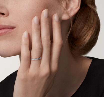 [Glow Jewelry]LOVE RING 2.6mm-wide full-diamond ring silver