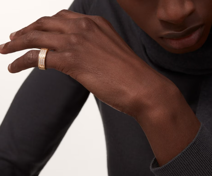 [Glow Jewelry]LOVE RING 6.5mm-wide full-diamond ring Rose Gold