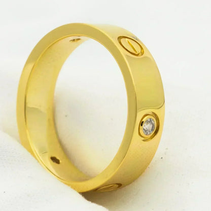 [Glow Jewelry]LOVE RING 5.5MM 3 DIAMONDS GOLD