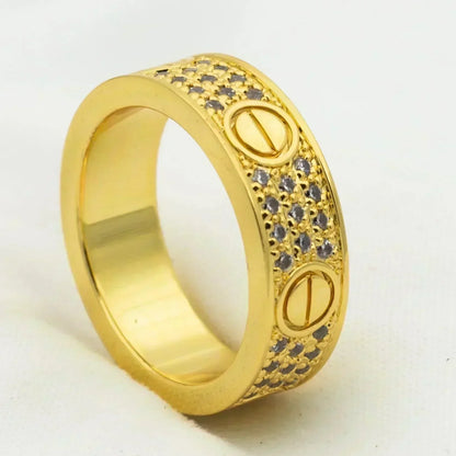 [Glow Jewelry]LOVE RING 5.5MM DIAMONDS PAVED