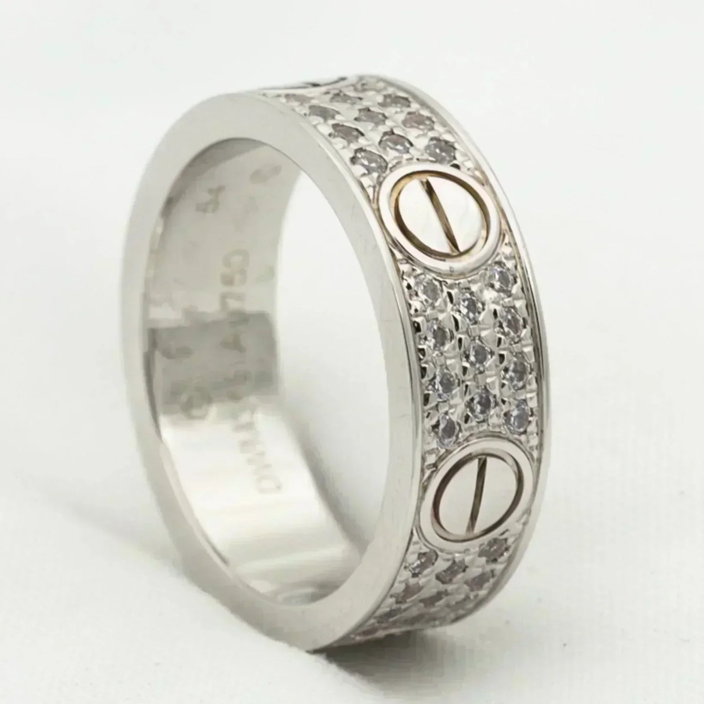 [Glow Jewelry]LOVE RING 5.5MM DIAMONDS PAVED