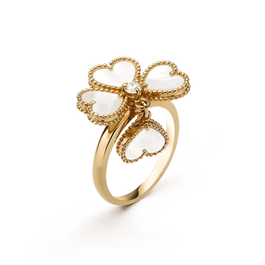 ¡®Glow Jewelry¡¯SWEET CLOVER WHITE MOP RING