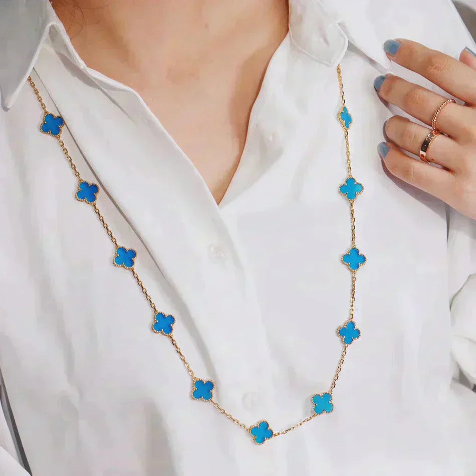 [Glow Jewelry]CLOVER 20 MOTIFS TURQUOISE GOLD