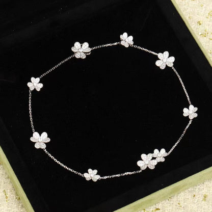 Glow Jewelry FRIVOLE SILVER 9 FLOWERS NECKLACE