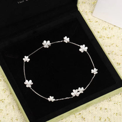 Glow Jewelry FRIVOLE SILVER 9 FLOWERS NECKLACE