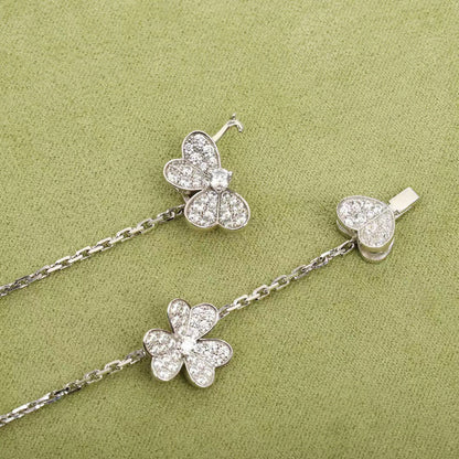 Glow Jewelry FRIVOLE SILVER 9 FLOWERS NECKLACE