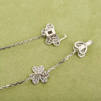 Glow Jewelry FRIVOLE SILVER 9 FLOWERS NECKLACE