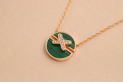 [Glow Jewelry]JEUX DE PINK GOLD DIAMOND NECKLACE