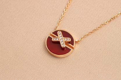 ¡®Glow Jewelry¡¯JEUX DE PINK GOLD DIAMOND NECKLACE