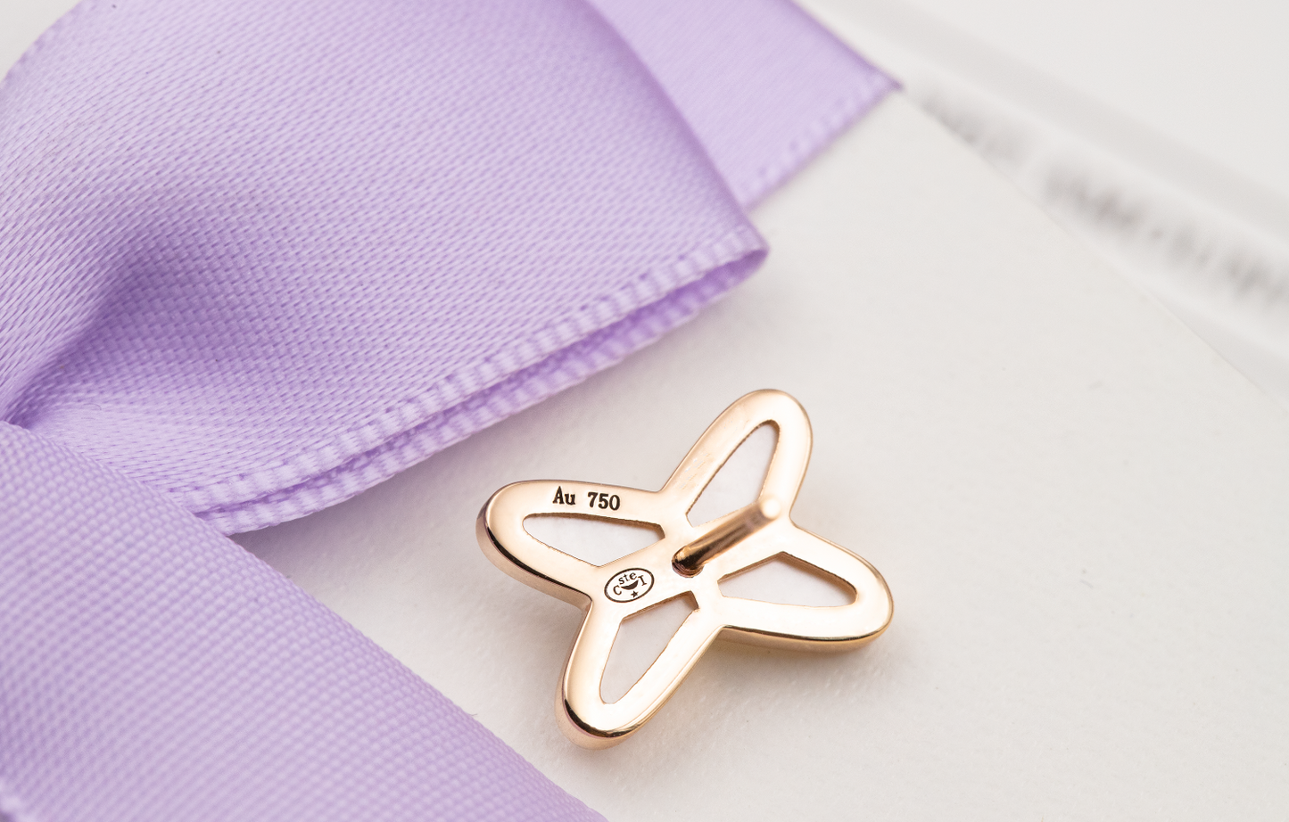 [Glow Jewelry]JEUX DE WHITE MOP ROSE GOLD DIAMOND EARRINGS