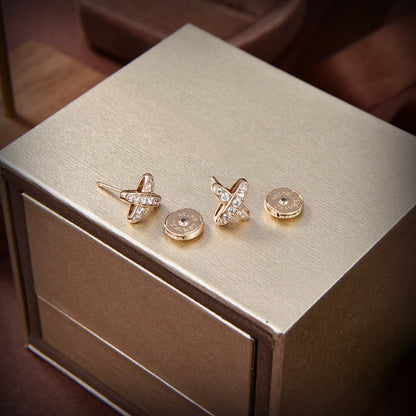 [Glow Jewelry]JEUX DE GOLD DIAMOND EARRINGS