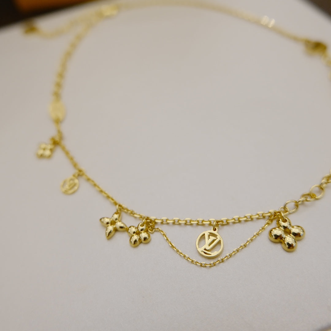 [Glow Jewelry]BLOOMING SUPPLE NECKLACE BRASS