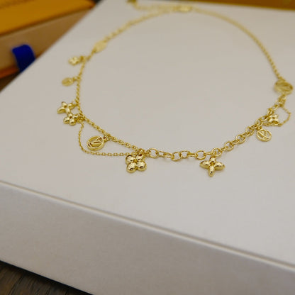 [Glow Jewelry]BLOOMING SUPPLE NECKLACE BRASS
