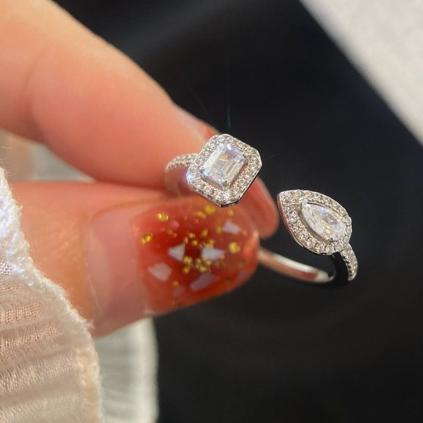 [Glow Jewelry]MY TWIN TOI & MOI SILVER DIAMOND RING