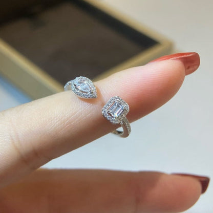 [Glow Jewelry]MY TWIN TOI & MOI SILVER DIAMOND RING
