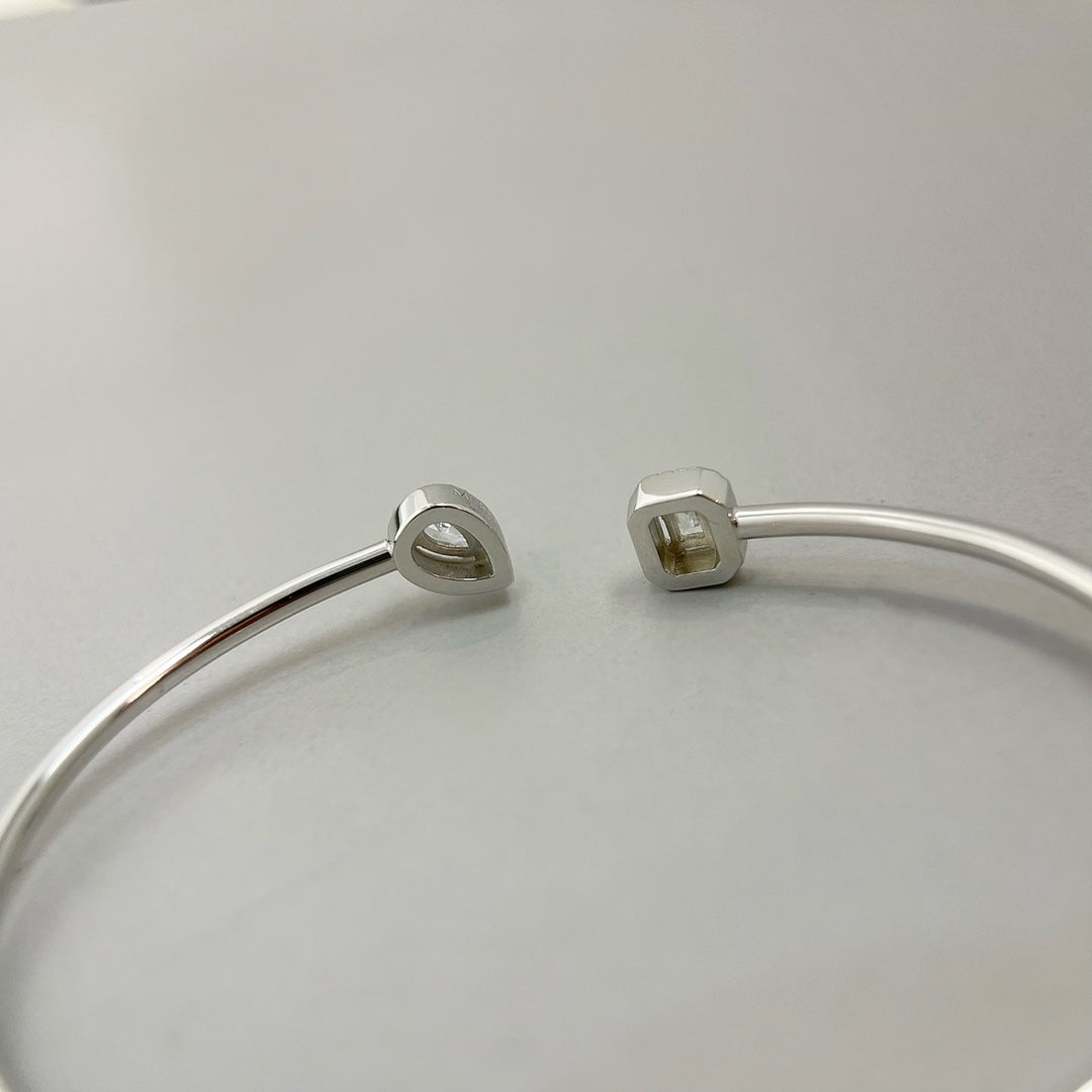 [Glow Jewelry]JONC FLEX MY TWIN TOI & MOI SILVER DIAMOND BRACELET