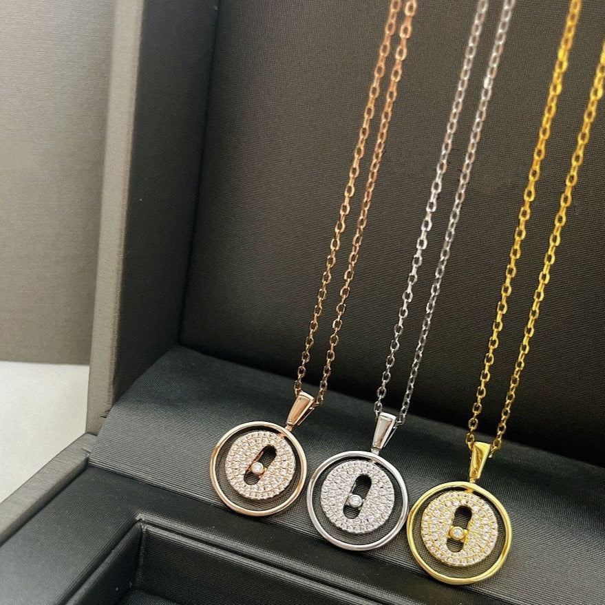 [Glow Jewelry]LUCKY MOVER PM PAVED NECKLACE