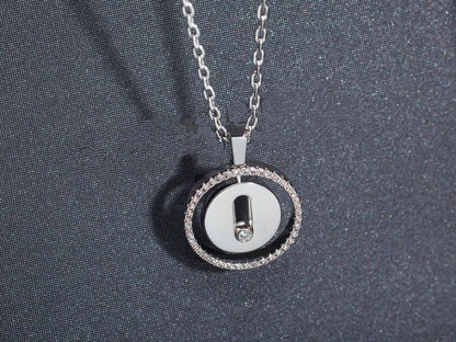 [Glow Jewelry]LUCKY MOVE PM NECKLACE SILVER DIAMOND