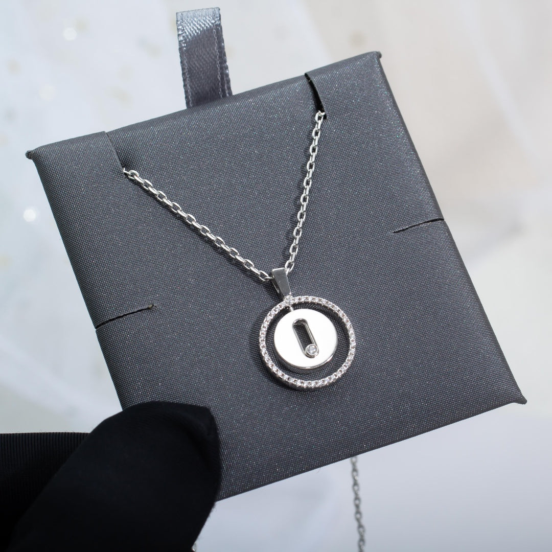 [Glow Jewelry]LUCKY MOVE PM NECKLACE SILVER DIAMOND