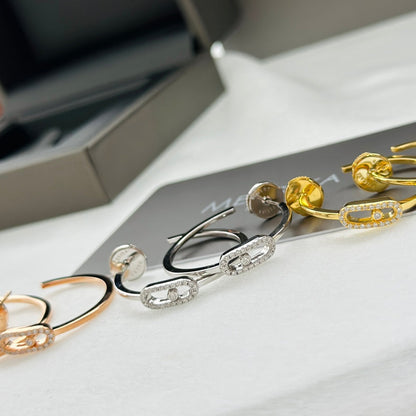 [Glow Jewelry]CREOLES MOVE UNO PM DIAMOND EARRINGS