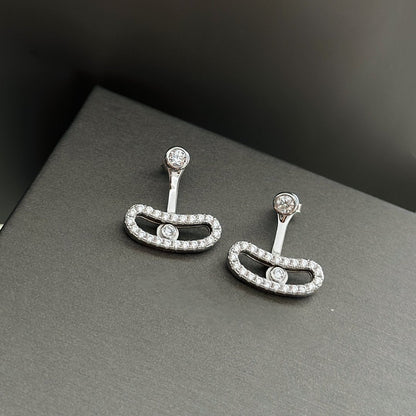 [Glow Jewelry]MOVE UNO SILVER DIAMOND EARRINGS