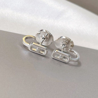 [Glow Jewelry]CREOLES MOVE UNO MINI 1 DIAMOND EARRINGS