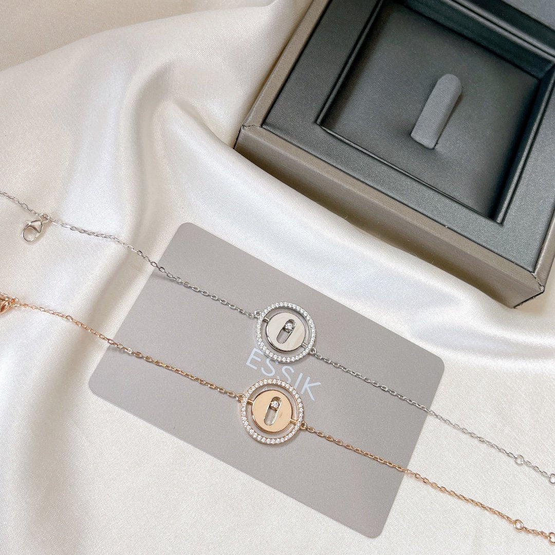 [Glow Jewelry]LUCKY MOVE PAVED DIAMOND BRACELET