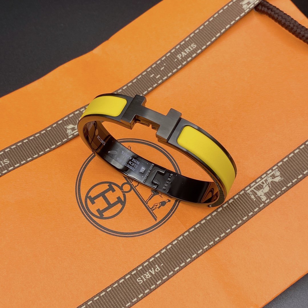 [Glow Jewelry]CLIC HM SO BLACK YELLOW BRACELET