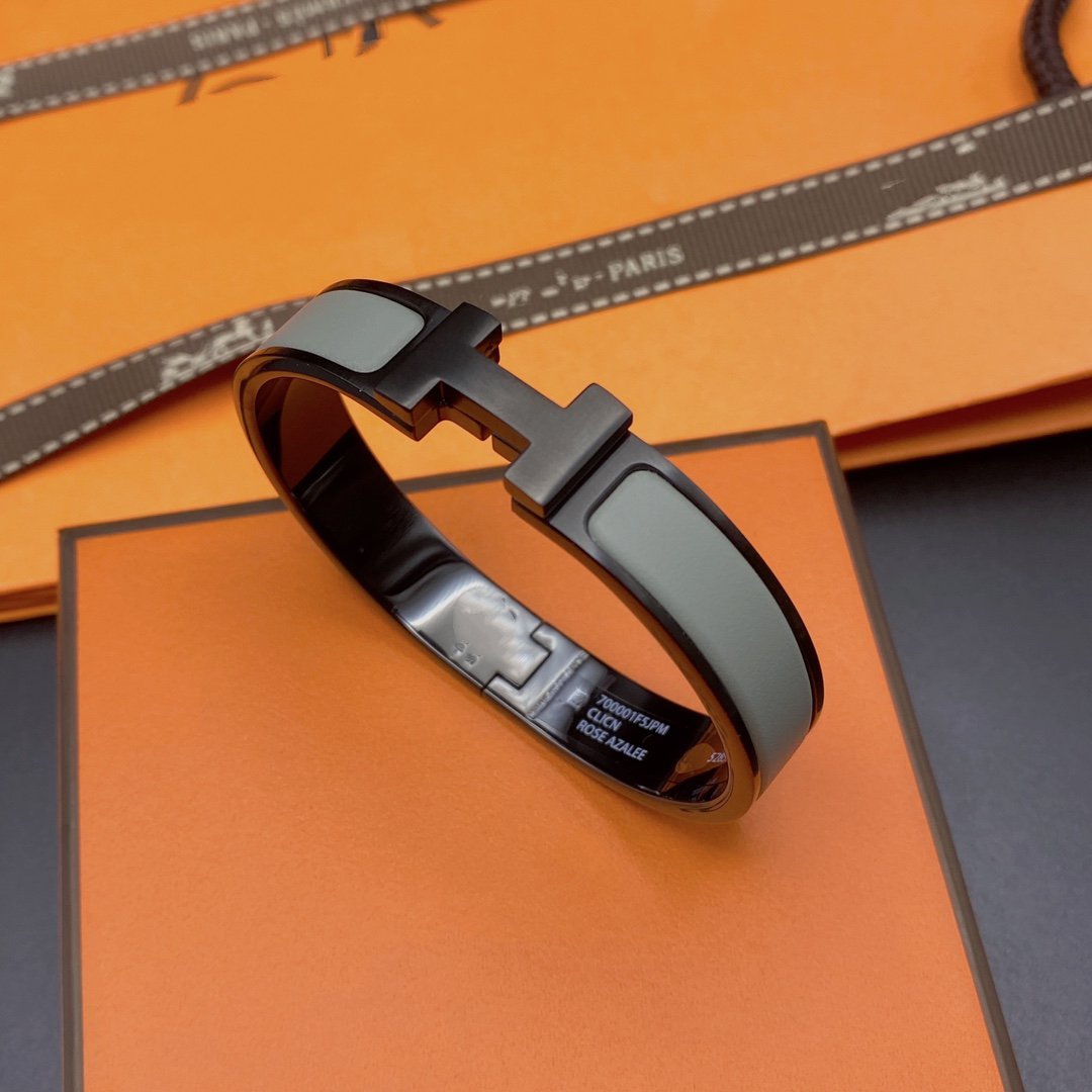 ®Glow Jewelry®CLIC HM SO ブラック グレー ブレスレット
