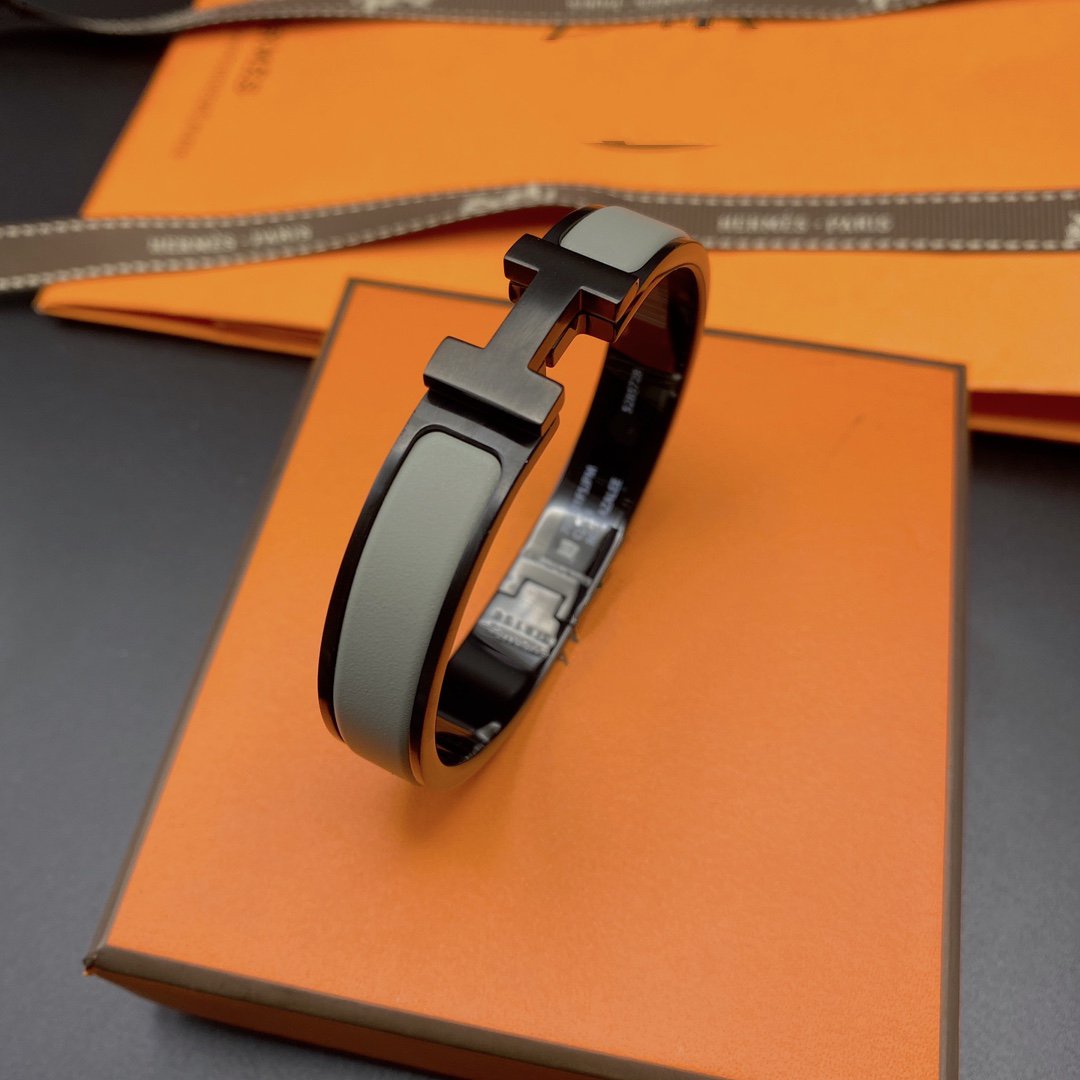 ®Glow Jewelry®CLIC HM SO ブラック グレー ブレスレット