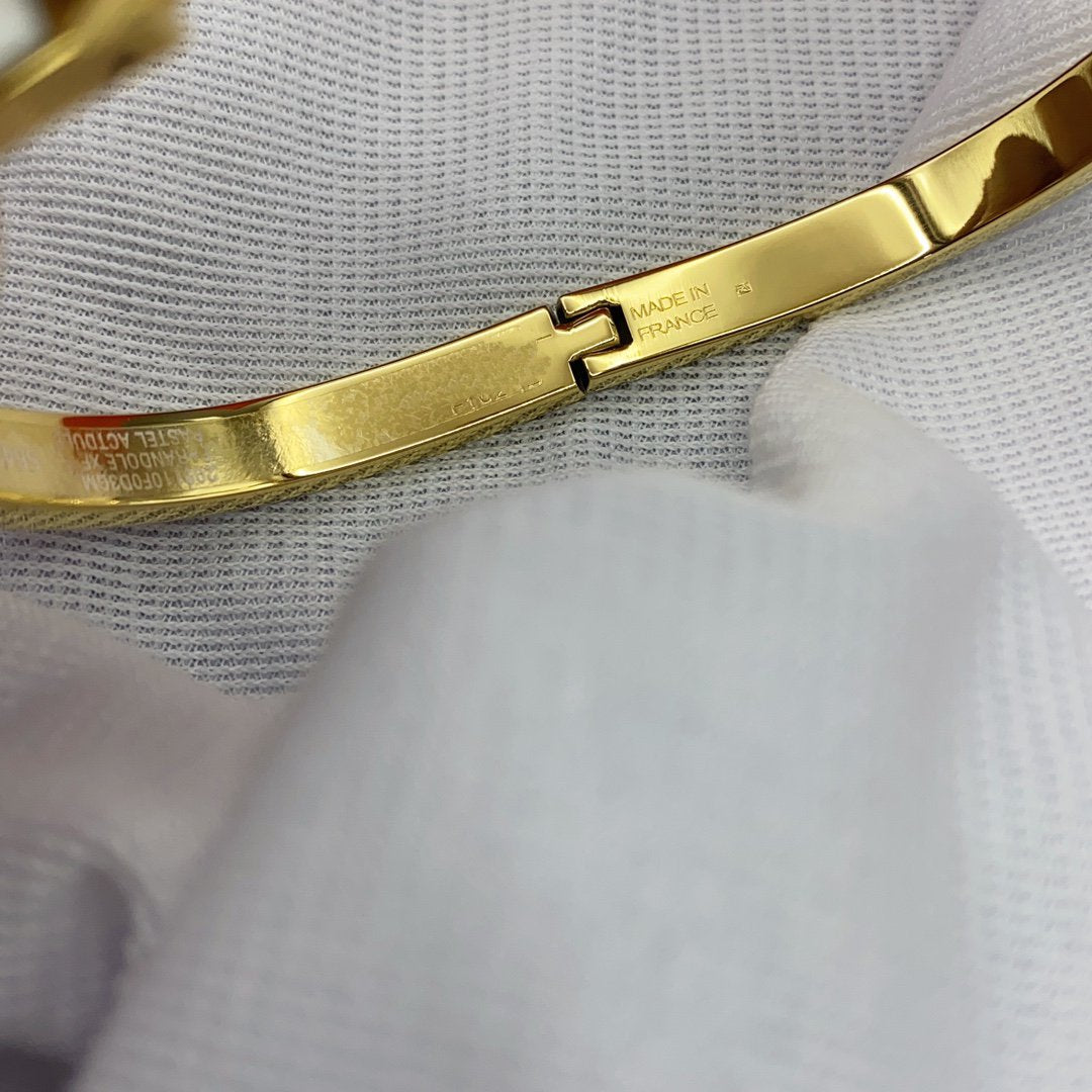 [Glow Jewelry]CLASSIC HM CLIC WHITE 8MM ENAMEL BRACELET