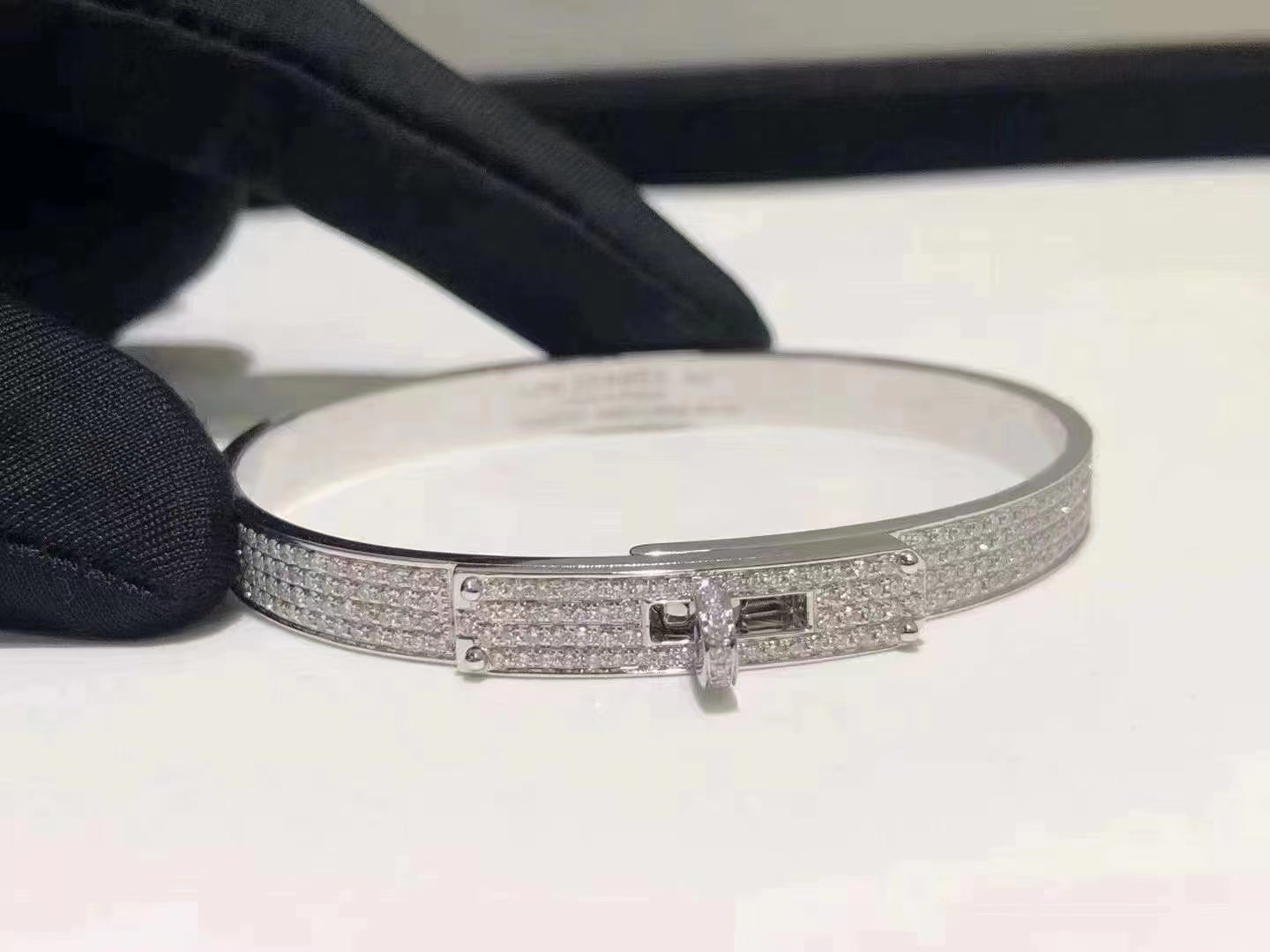 [Glow Jewelry]HM KELLY BRACELET IN SILVER AND FULL PAVE DIAMOND