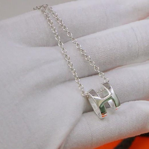 [Glow Jewelry]HM NECKLACE H LETTER OVAL SERIES