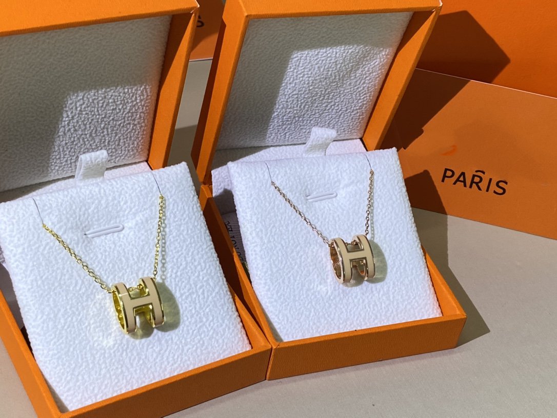 [Glow Jewelry]HM CLIC YELLOW ENAMEL GOLD NECKLACE