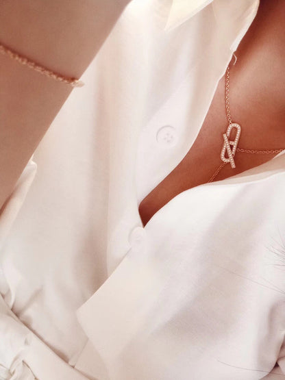 ¡®Glow Jewelry¡¯HM FIRE PIG NOSE NECKLACE TRENDY STREET