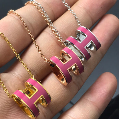 [Glow Jewelry]H NECKLACE PINK