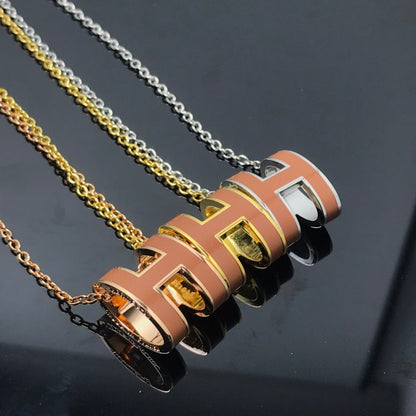 [Glow Jewelry]H NECKLACE BROWN