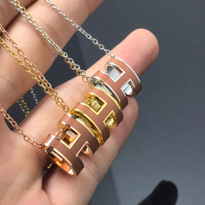 [Glow Jewelry]H NECKLACE BROWN