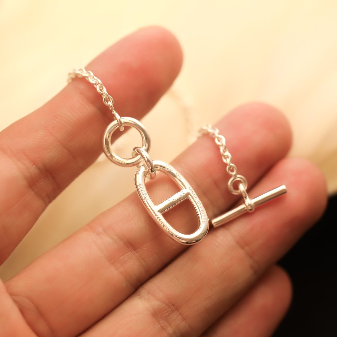 [Glow Jewelry]HM CHAINE D'ANCRE PENDANT NECKLACE STERLING SILVER