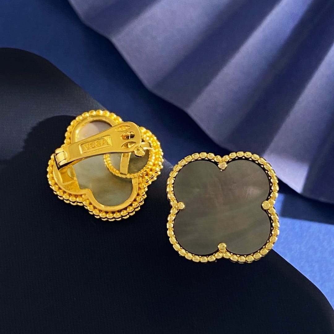 [¡®Glow Jewelry¡¯]CLOVER  20MM GRAY MOP EARRINGS