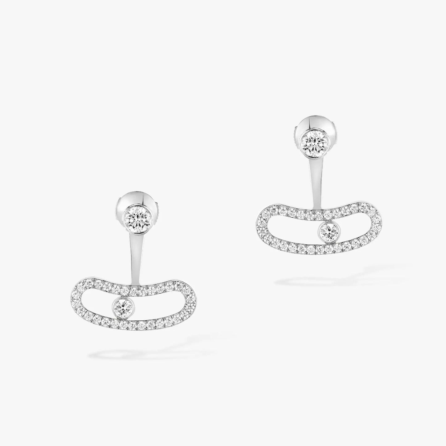 [Glow Jewelry]MOVE UNO SILVER DIAMOND EARRINGS