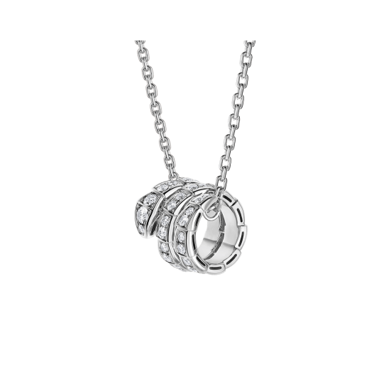 [Glow Jewelry]SERPENTI  NECKLACE DOUBLE RING DIAMOND