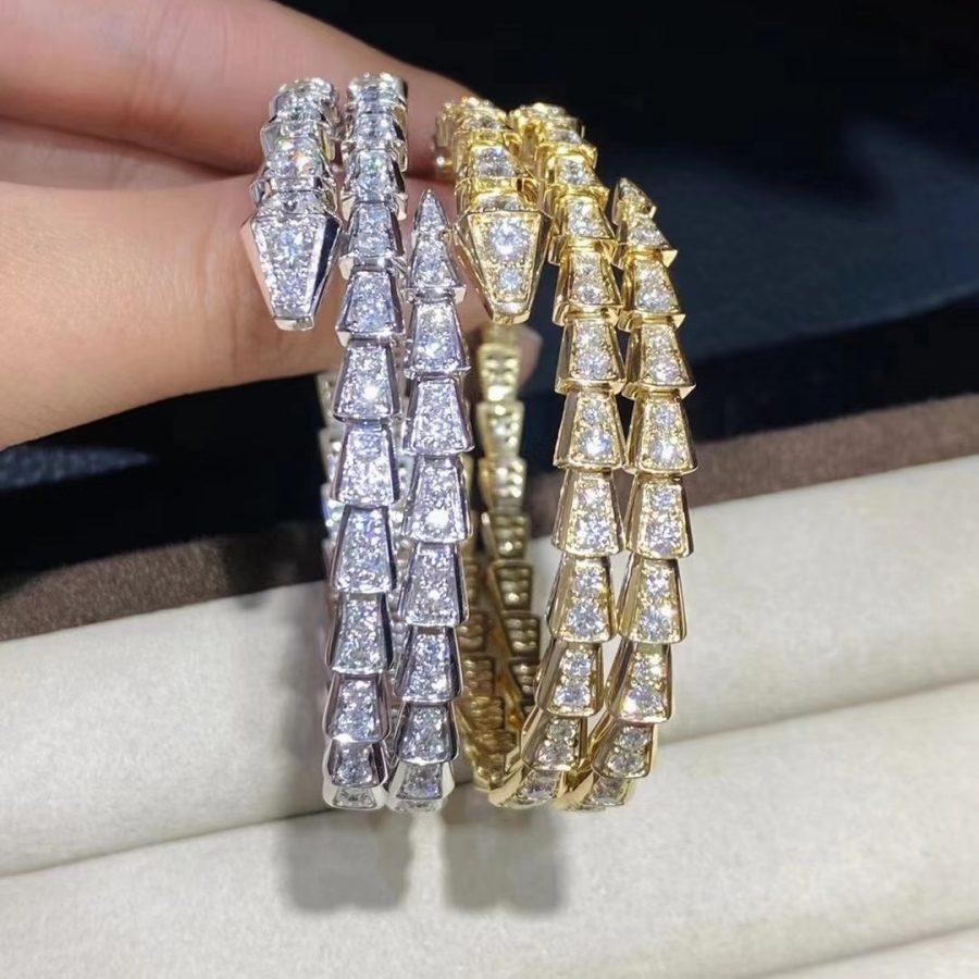 [Glow Jewelry]SERPENTI BRACELET GOLD DIAMOND DOUBLE ROW