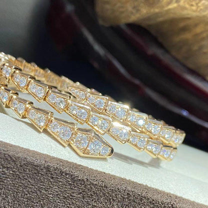 [Glow Jewelry]SERPENTI BRACELET GOLD DIAMOND DOUBLE ROW