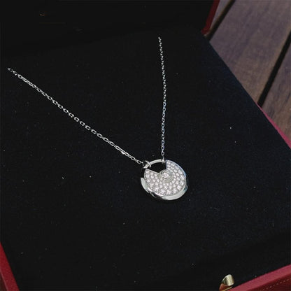 [Glow Jewelry]AMULETTE SILVER FULL DIAMOND NECKLACE