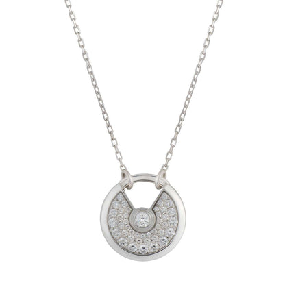 ¡®Glow Jewelry¡¯AMULETTE SILVER FULL DIAMOND NECKLACE